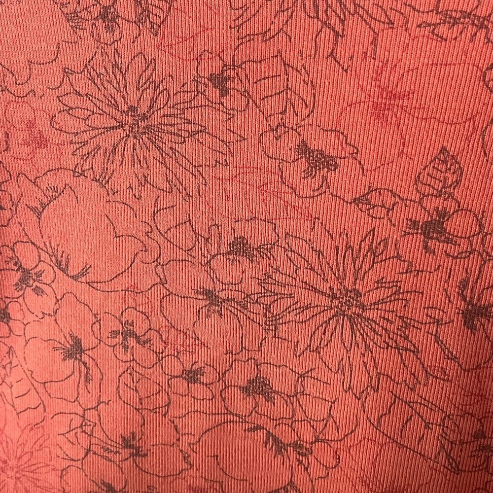 Like New - Fall Coral Floral Thick thermal Long Sleeve Knit Top Sz 3X - Picture 6 of 8